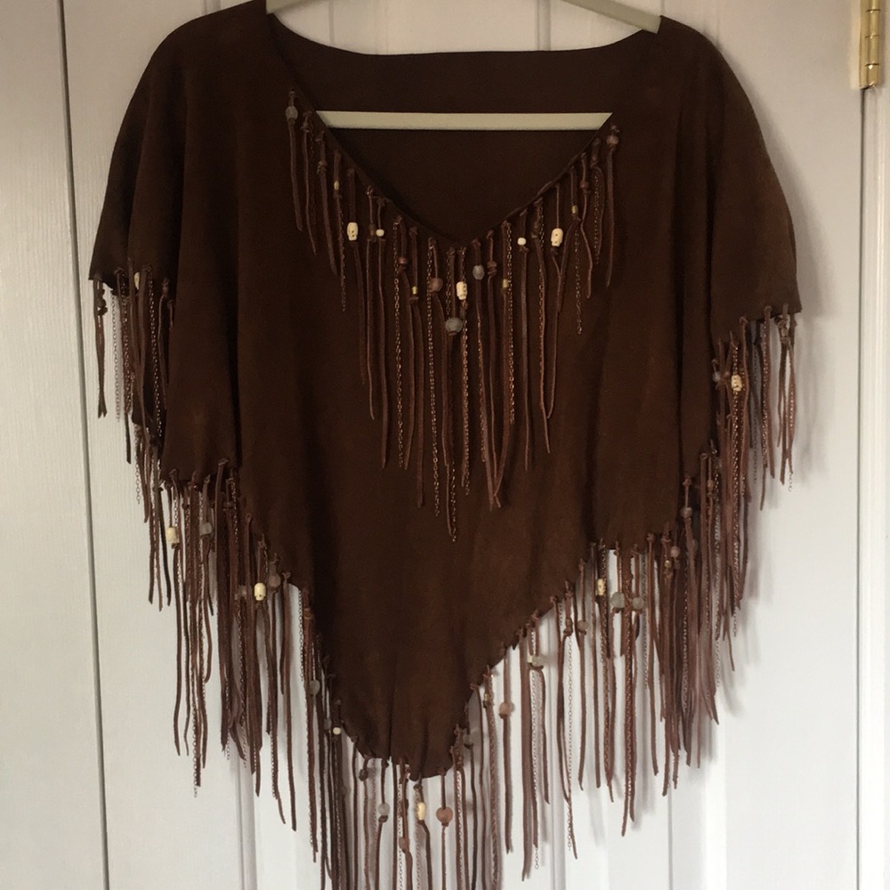 Brown Suede Crop Top